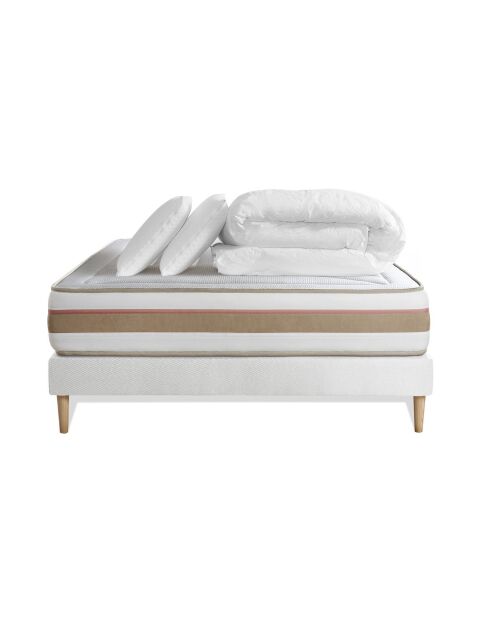 Pack LE TENDRE sommier kit blanc