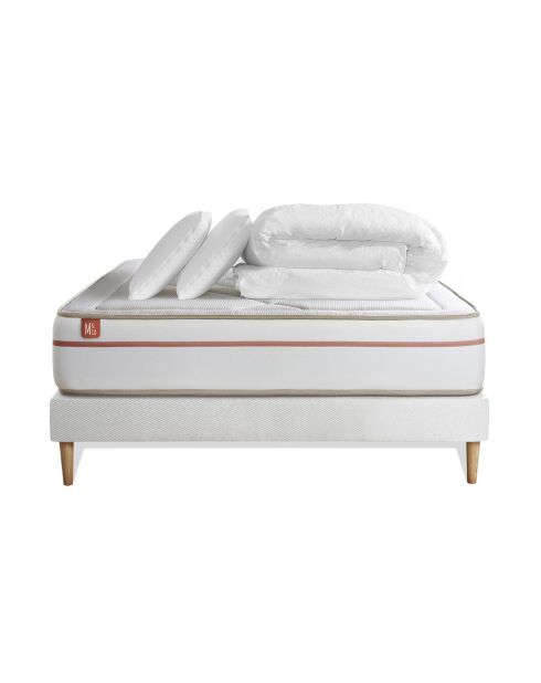 Pack LE PAISIBLE sommier kit blanc