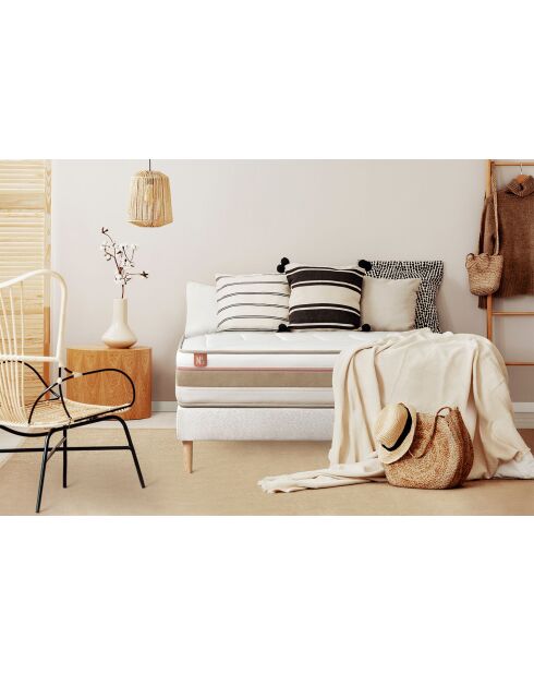 Ensemble LE TENDRE sommier kit blanc