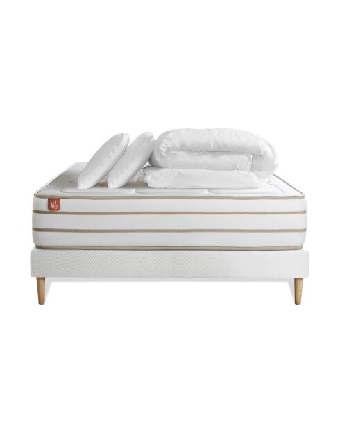 Pack LE DOUILLET sommier kit blanc
