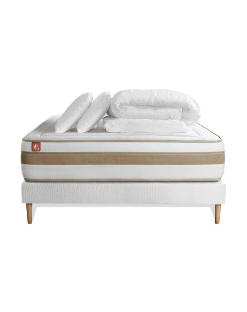 Pack LE RAFFINÉ sommier kit blanc
