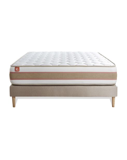 Ensemble LE DÉLICAT sommier kit beige