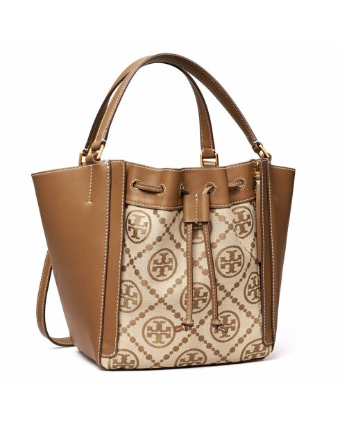 Sac cabas en Cuir Dragonfly Mcgraw Monogram Jacquard marron - 23x34x16cm