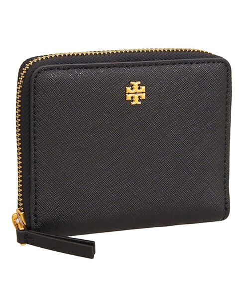 Portefeuille en Cuir Emerson noir - 11.5x9x2.5 cm