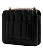 Sac bandoulière en Cuir Kira Square noir - 16x20x5 cm