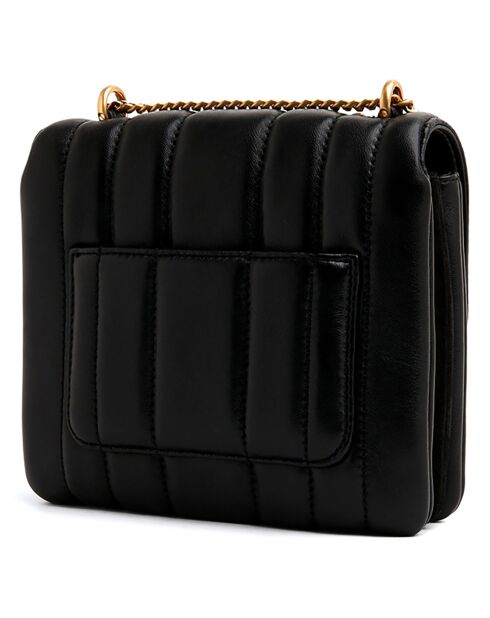 Sac bandoulière en Cuir Kira Square noir - 16x20x5 cm