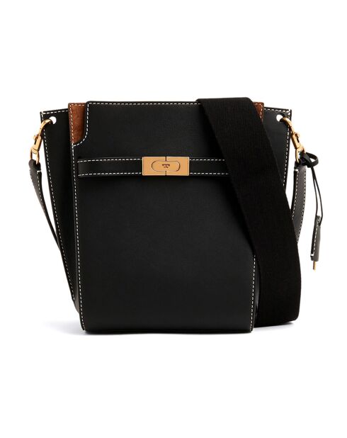 Sac seau en Cuir Lee Radziwill noir - 24.5x18x11 cm