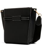 Lee Radziwill Beuteltasche aus Leder, 24,5 x 18 x 11 cm, Schwarz