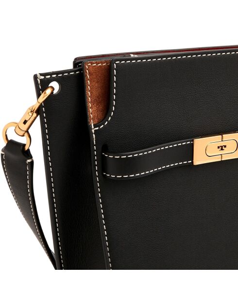 Lee Radziwill Beuteltasche aus Leder, 24,5 x 18 x 11 cm, Schwarz