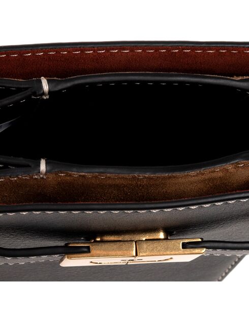 Lee Radziwill Beuteltasche aus Leder, 18,6 x 11 x 9 cm, Schwarz