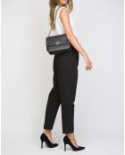 Borsa a tracolla Britten nera in pelle - 24x8x18 cm