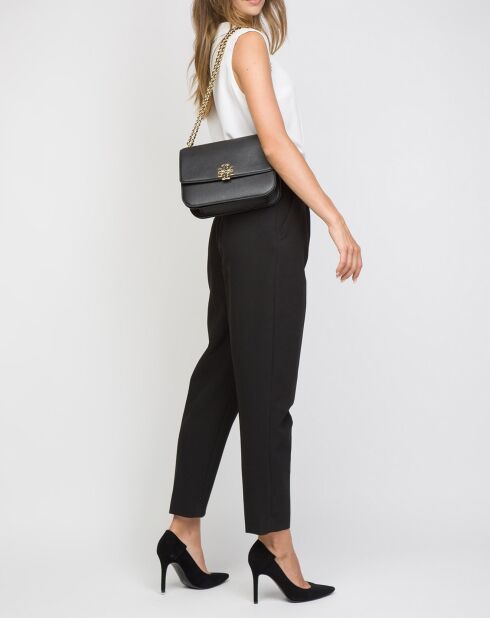 Borsa a tracolla Britten nera in pelle - 24x8x18 cm