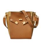 Sac seau en Cuir Lee Radziwill camel - 24.5x18x11 cm