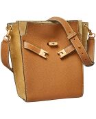 Sac seau en Cuir Lee Radziwill camel - 24.5x18x11 cm