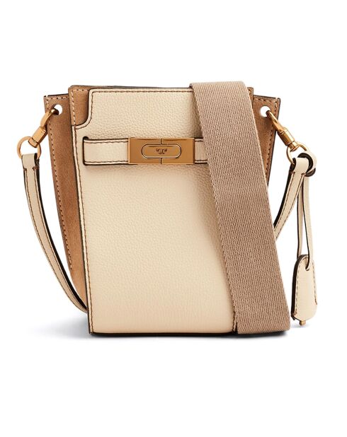 Sac seau en Cuir Lee Radziwill ivoire/camel - 18.6x11x9 cm