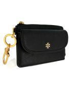 Porte-cartes en Cuir zippé Emerson noir - 10.0x7.5x0.8cm