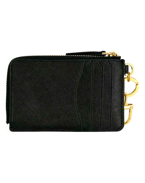 Porte-cartes en Cuir zippé Emerson noir - 10.0x7.5x0.8cm