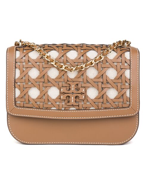 Britten Basketball - Borsa a tracolla Weave marrone - 22x16x8 cm