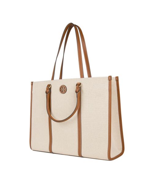 Totebag Jambo Blake Canvas ivoire/cognac - 48x38x16 cm