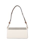 Sac porté épaule en Cuir Emerson Perf convertible crème - 25x13x9 cm