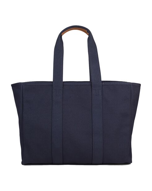 Sac cabas en toile bleu marine - 53x35x8 cm