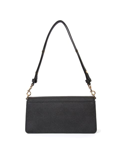 Sac porté épaule en Cuir Emerson convertible noir - 25x14x7 cm