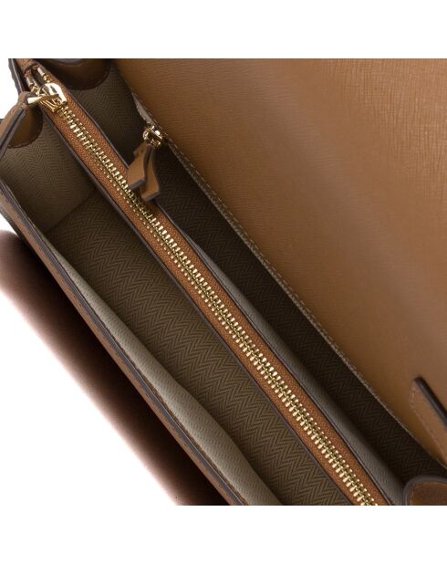 Borsa a tracolla convertibile Emerson in pelle marrone - 25x14x7 cm