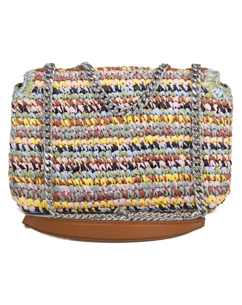 Sac bandoulière en raphia Willa multicolore - 27x16x8 cm