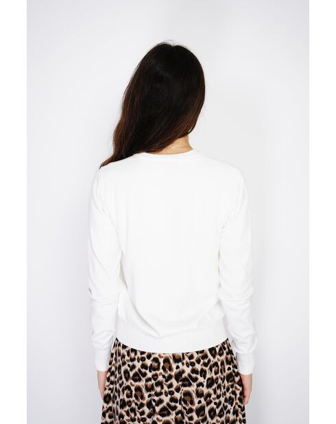 Twin-set en Cachemire mélangé ras de cou naturel