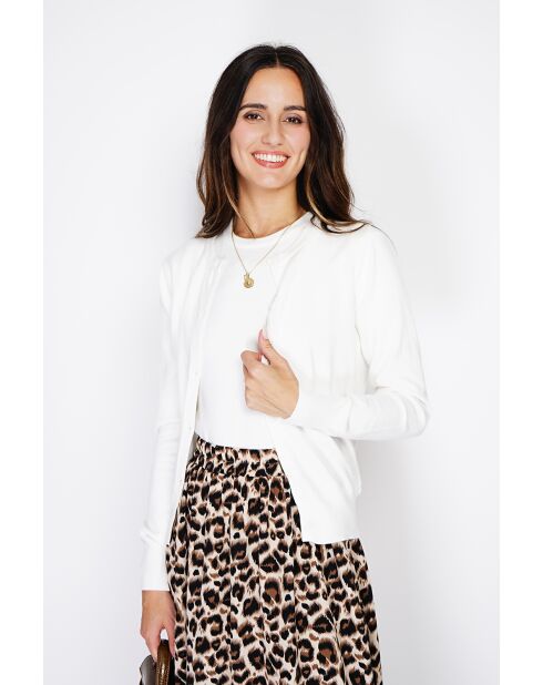 Twin-set en Cachemire mélangé ras de cou naturel