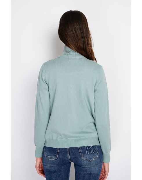 Twin-set en Cachemire & Soie mélangés col V classique 2 fils jade