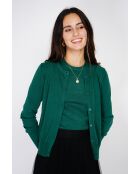 Twin-set en Cachemire mélangé ras de cou vert amazone