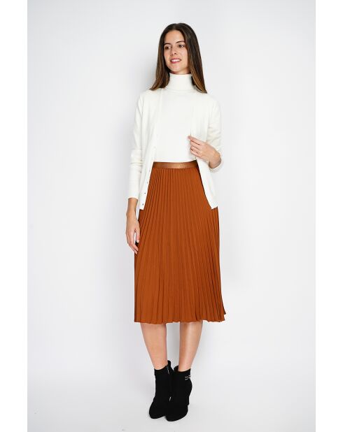 Twin-set en Cachemire & Soie mélangés col V classique 2 fils naturel