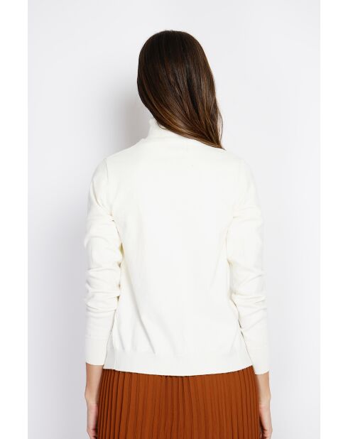 Twin-set en Cachemire & Soie mélangés col V classique 2 fils naturel