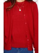 Twin-set en Cachemire mélangé ras de cou rouge