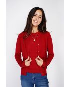 Twin-set en Cachemire mélangé ras de cou rouge