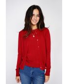 Twin-set en Cachemire mélangé ras de cou rouge