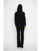 Ensemble Pull à capuche & Pantalon en Cachemire mélangé 4 fils noir