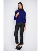 Twin-set en Cachemire mélangé col roulé bleu nuit