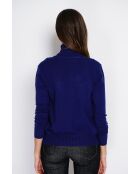 Twin-set en Cachemire mélangé col roulé bleu nuit