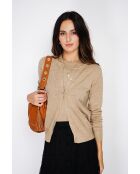 Twin-set en Cachemire mélangé ras de cou camel