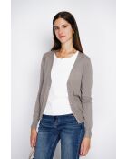 Cardigan en Cachemire mélangé col V taupe