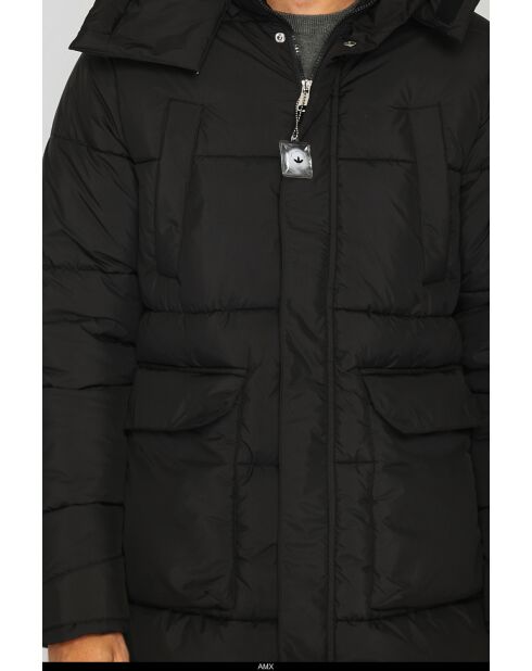 Doudoune semi-longue isolation thermique -20 °C noire
