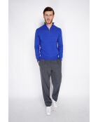 Pull en Cachemire & Soie mélangés col camionneur 2 fils royal
