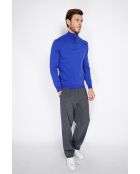 Pull en Cachemire & Soie mélangés col camionneur 2 fils royal
