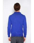 Pull en Cachemire & Soie mélangés col camionneur 2 fils royal