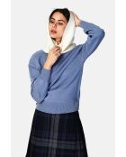 Girocollo in misto cashmere naturale a 4 strati