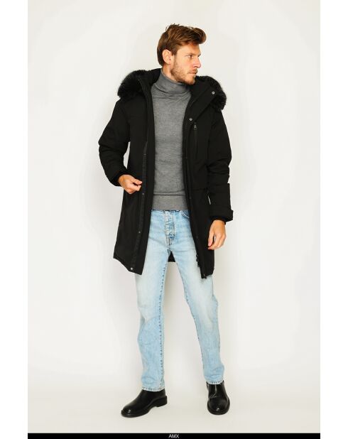 Doudoune longue imperméable isolation thermique -20 °C noire