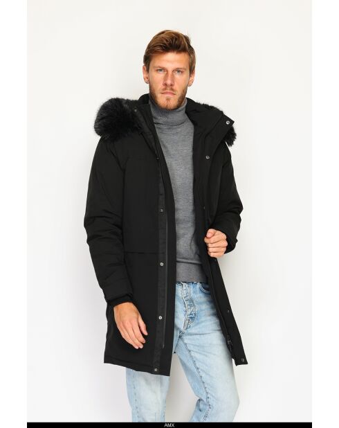 Doudoune longue imperméable isolation thermique -20 °C noire