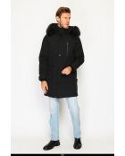 Doudoune longue imperméable isolation thermique -20 °C noire